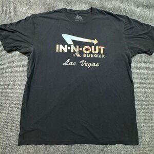 In-N-Out Burger T-Shirt XL Black Las Vegas Sunset Graphic Short Sleeve Fast Food